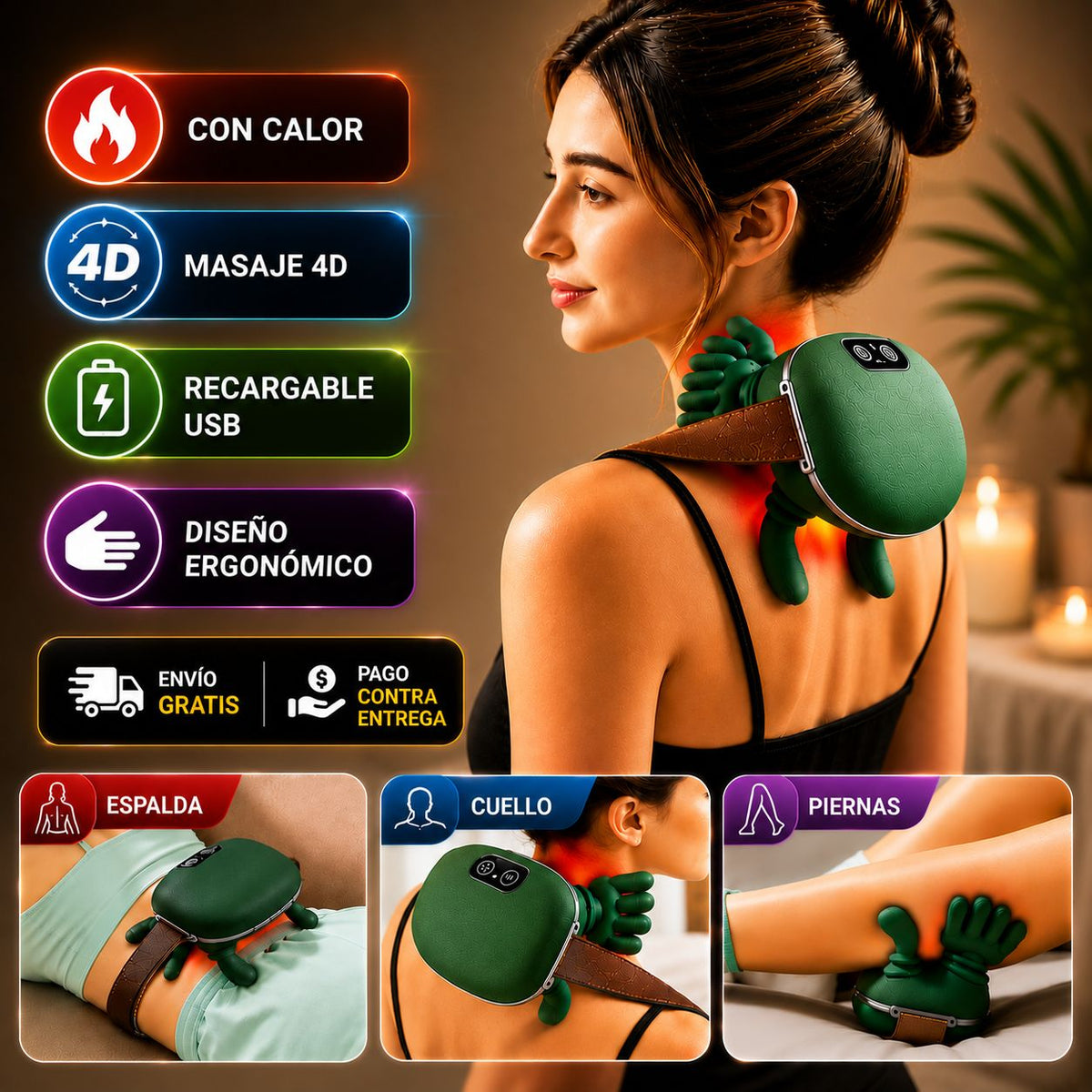 Masajeador Terapéutico Alivio Premium - Envío Gratis